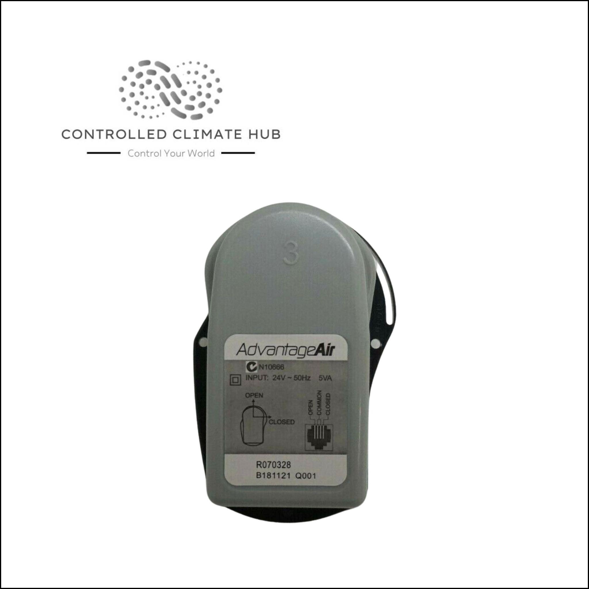 Advantage Air 1x Temperature Control Zone Motor Clip-In 24 Volt Damper Motor