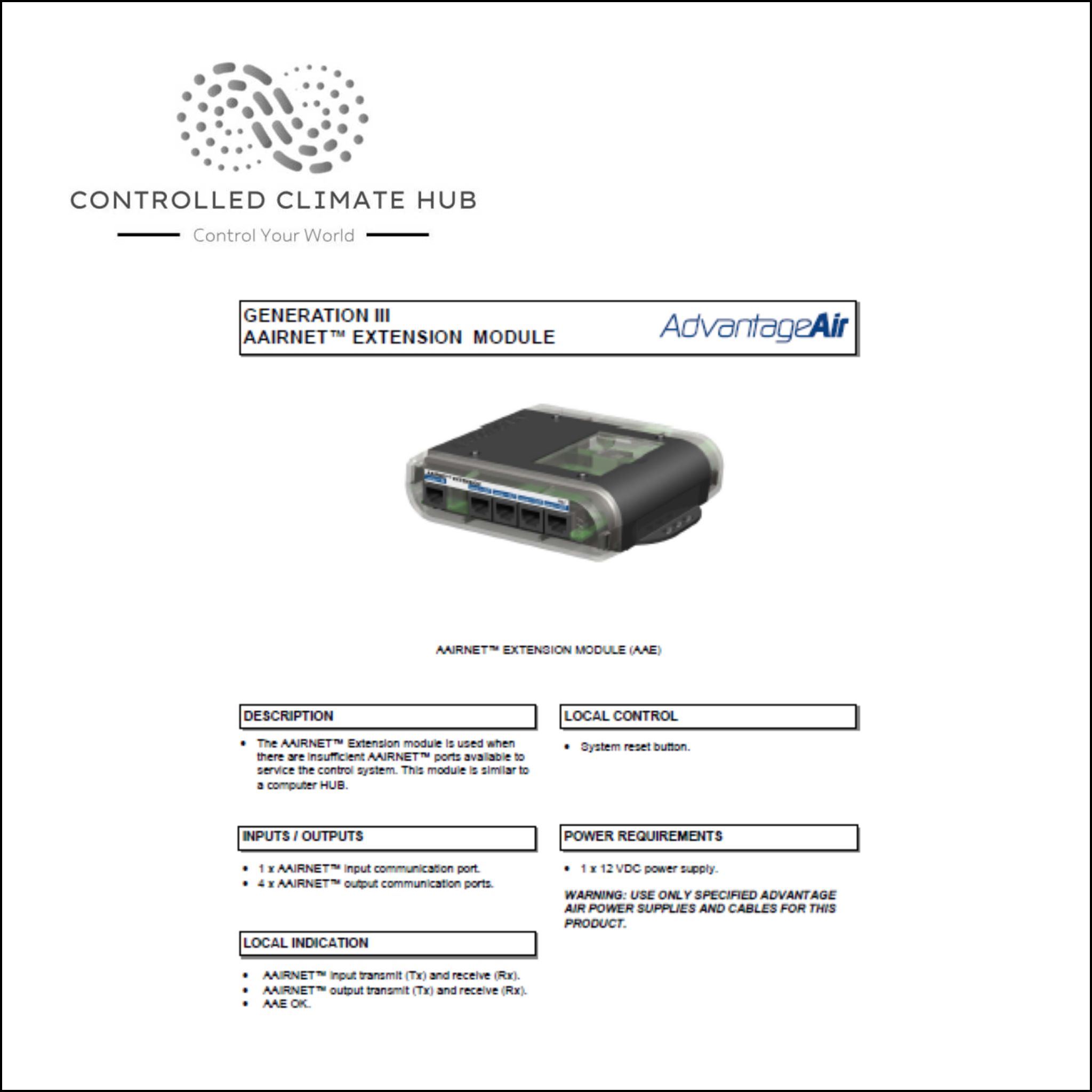 Generation III AAIRNET™ Extension Module CA3-AAE - Image 8