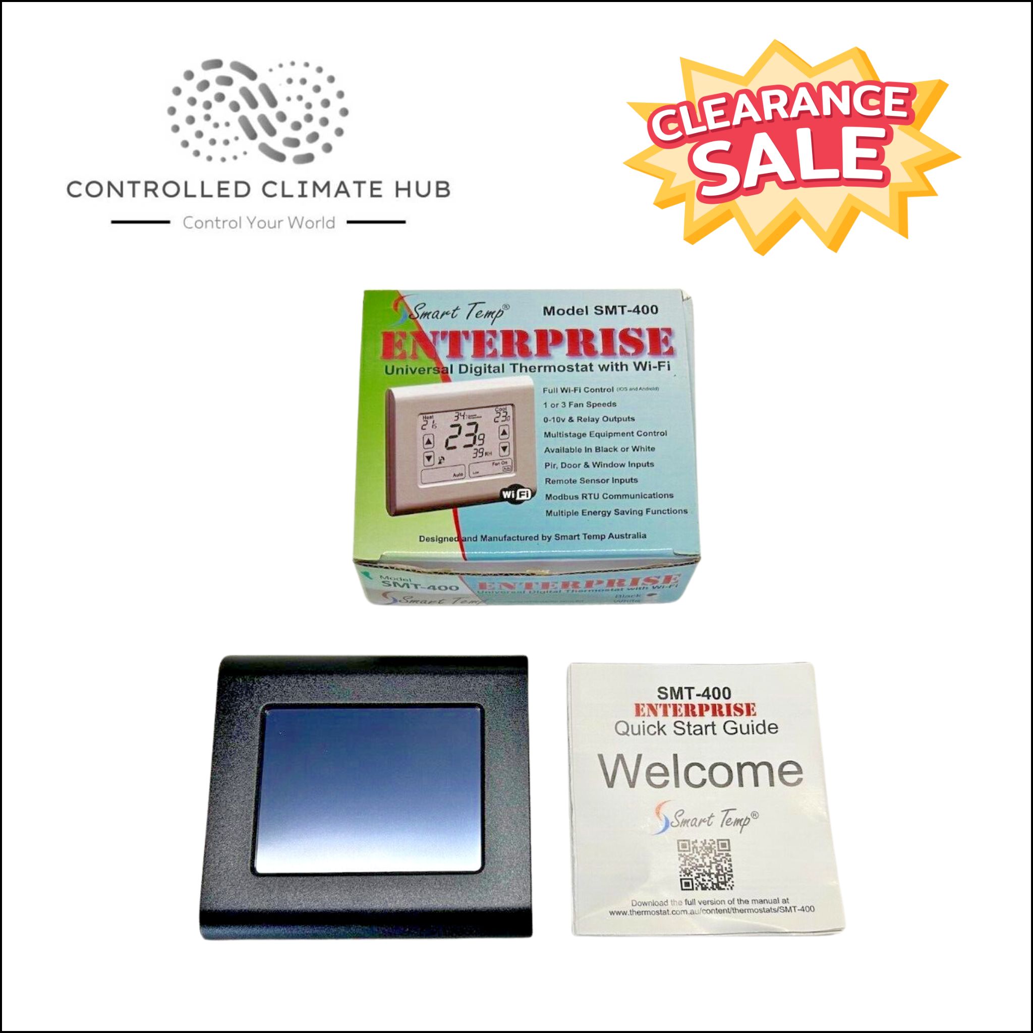 Smart Temp SMT-400 Enterprise with Wi-Fi Thermostat Black