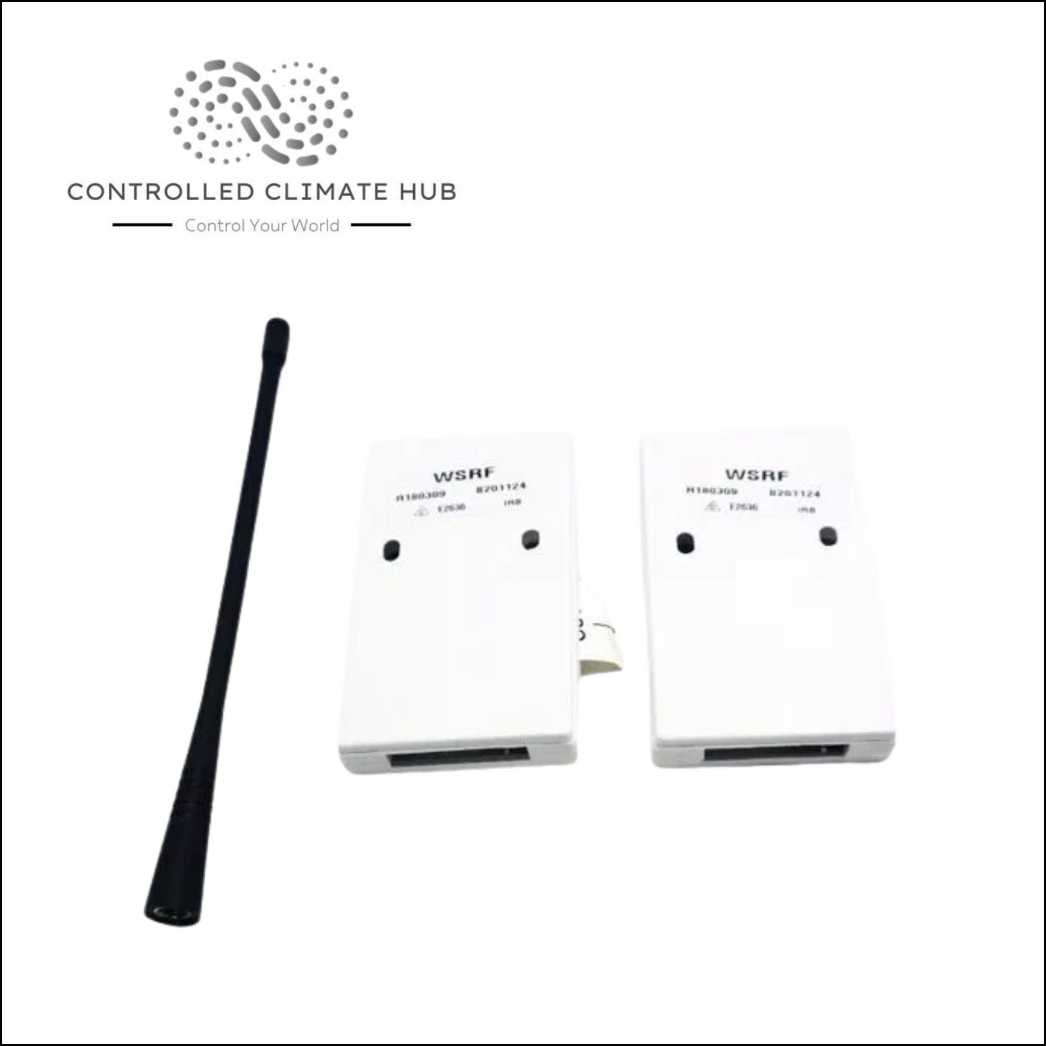Advantage Air eZone 2x RF Wall Sensors DIP Switch with 1x RF Antenna Stalk