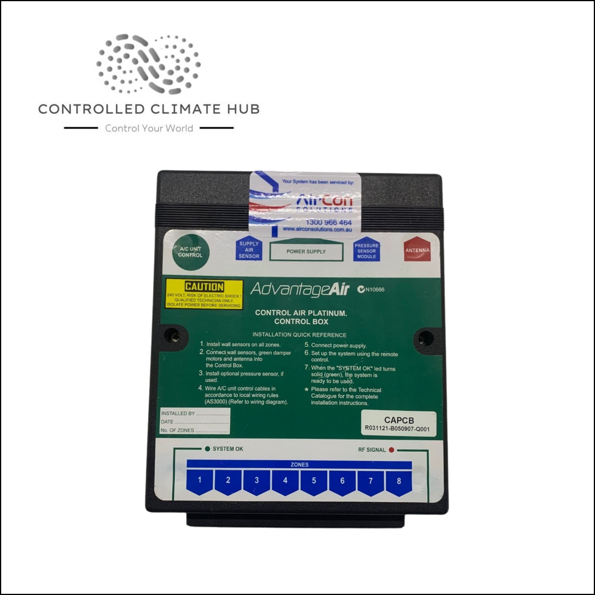 Used Advantage Air Control Air Platinum Control Box CAPCB