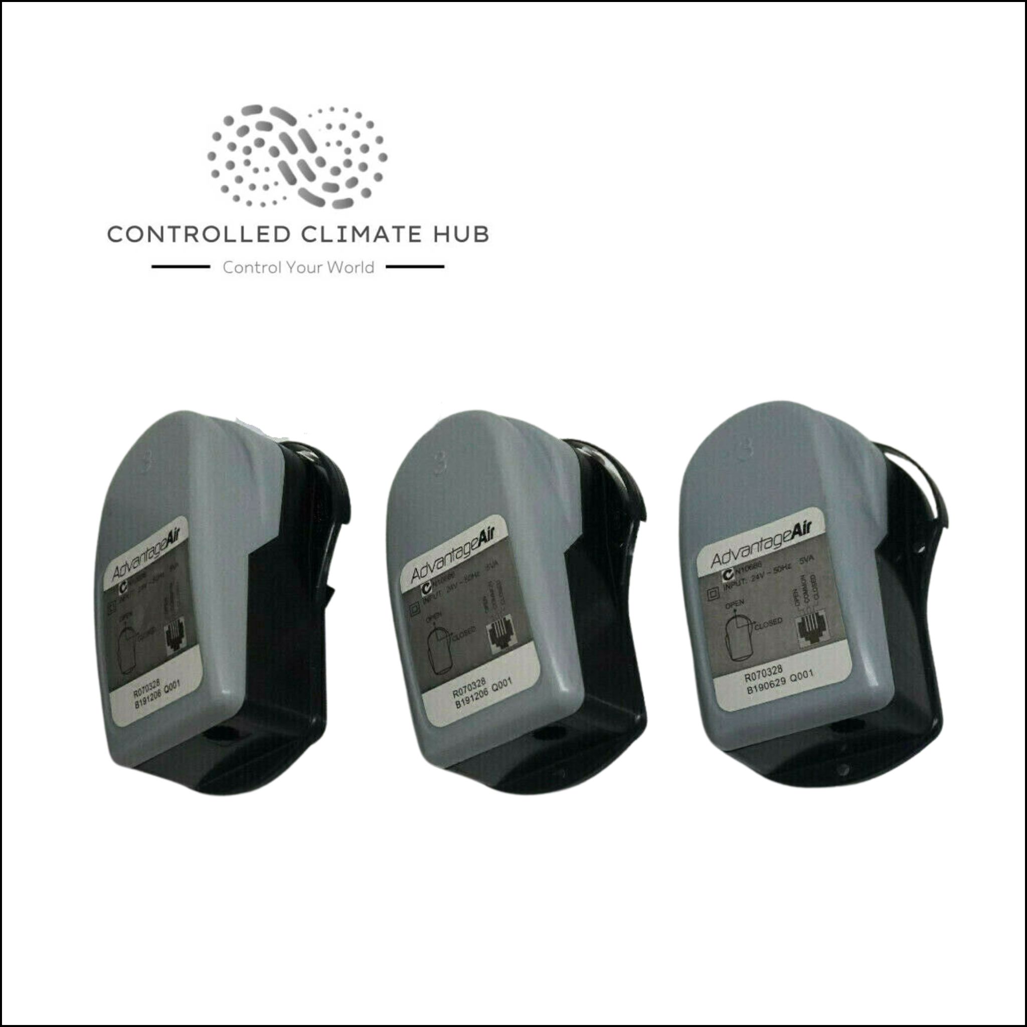 Advantage Air 3x Temperature Control Zone Motor Clip-In 24 Volt Bundle Kit