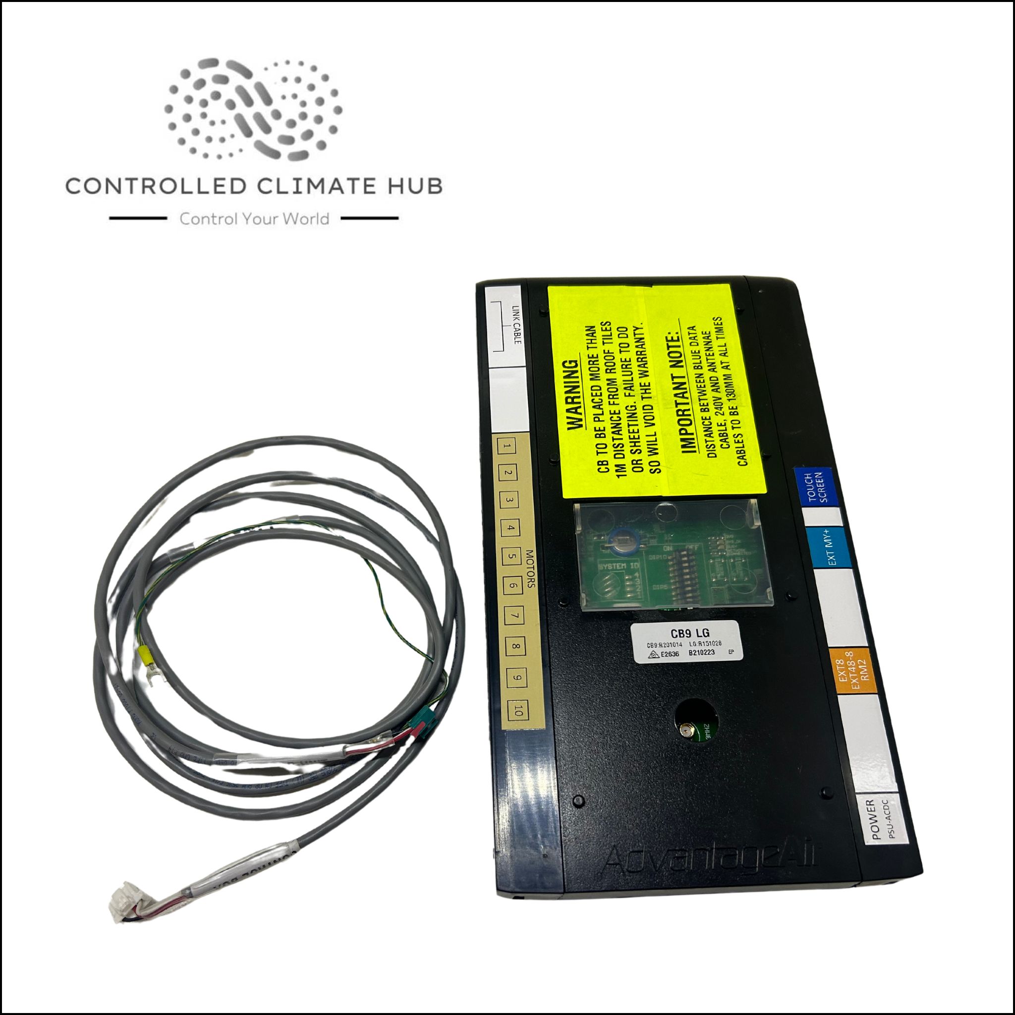 Adv Air MyAir eZone CB9 LG Control Box Push Button & Link Cable