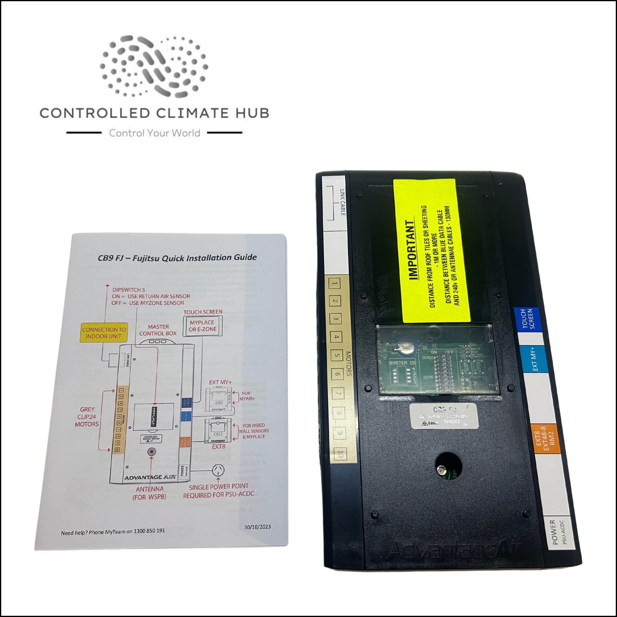 Adv Air MyAir eZone CB9 FJ Fujitsu Control Box Push Button