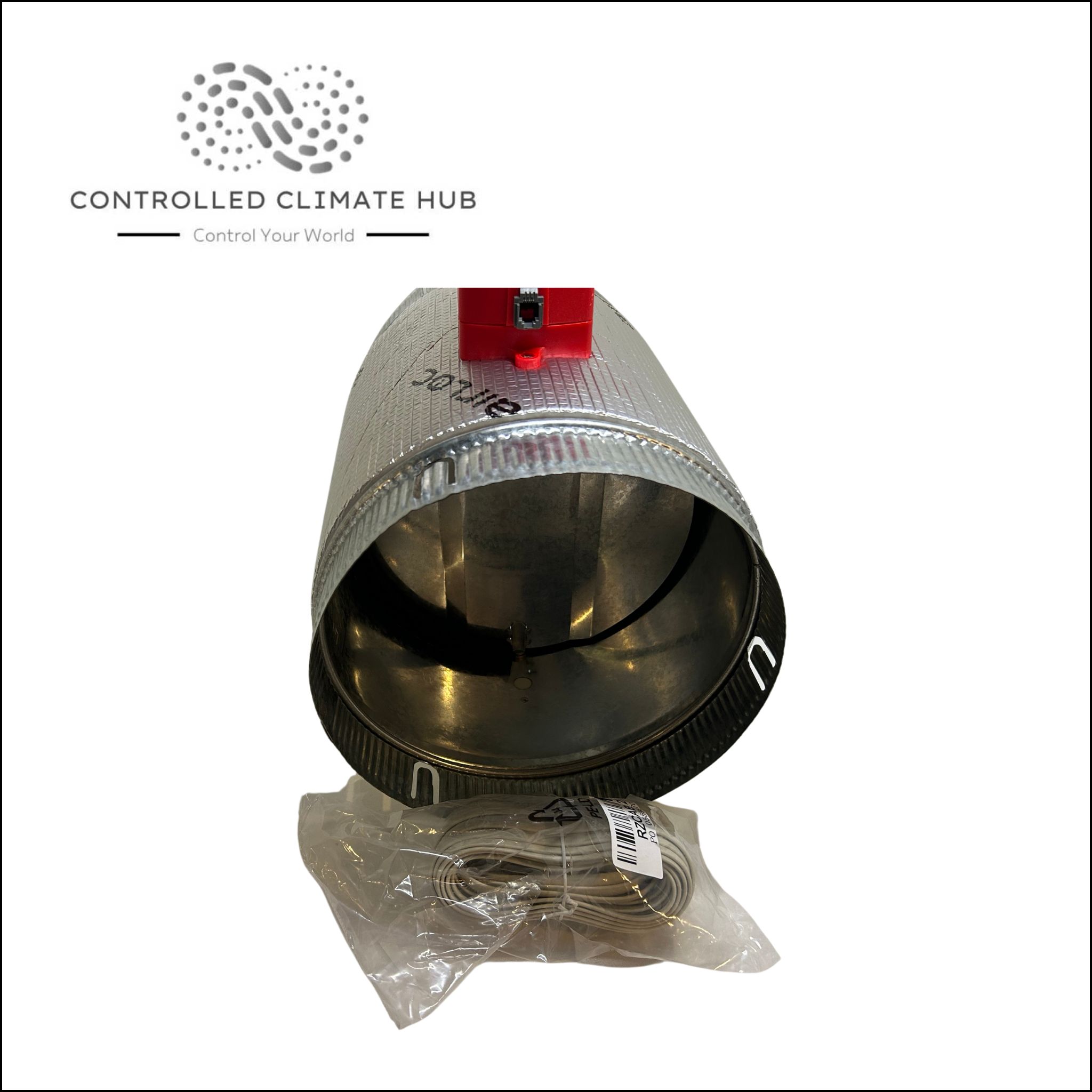 10” 250mm Damper with 24V Zone Motor and 12 mtr Cable DIY Kit