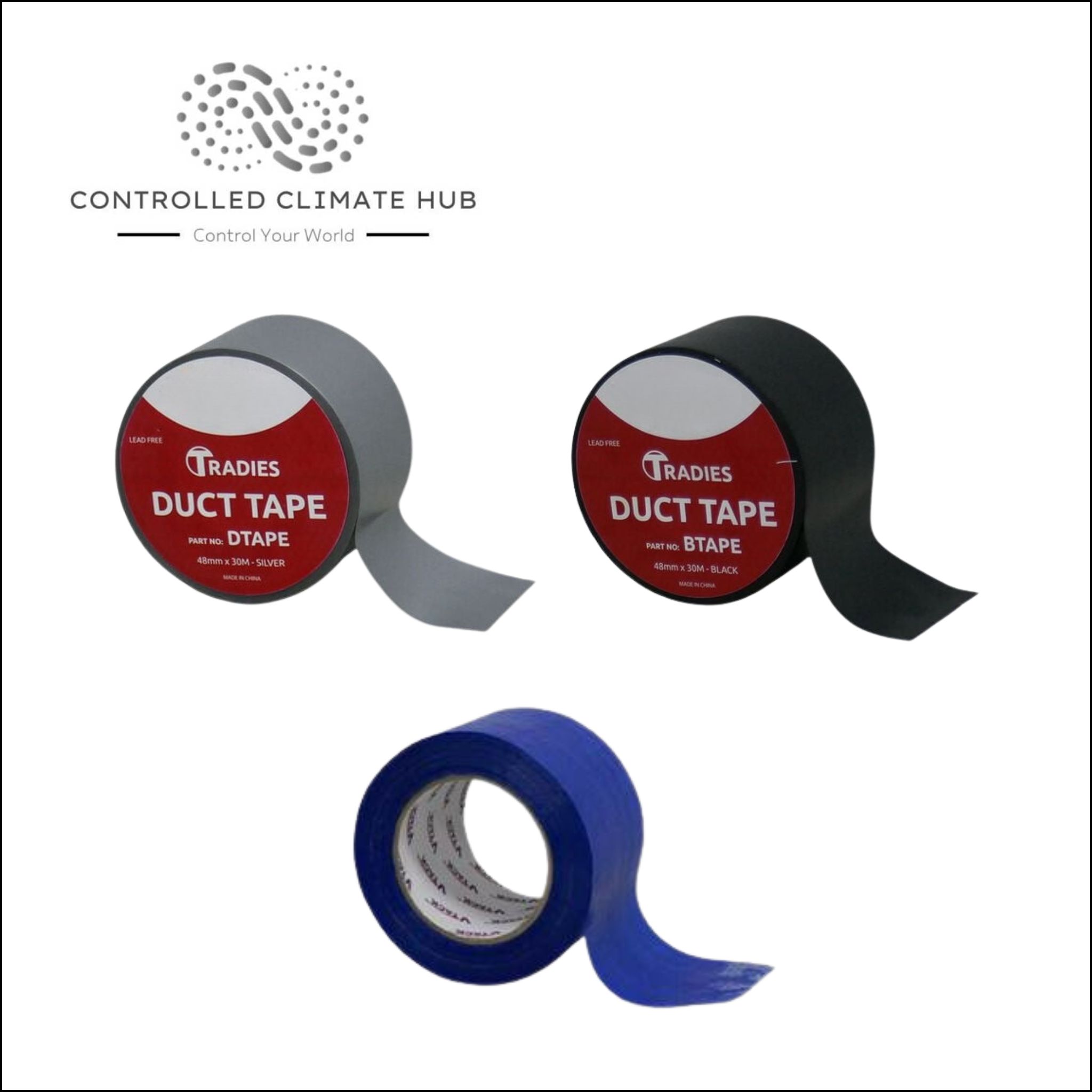 Duct Tape 48mm x 30mtrs and Hanging Strap 75mm x 50mtrs Kit