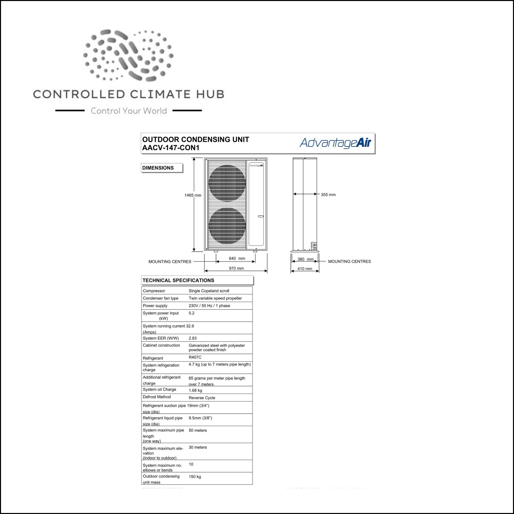 Used AACV-147 Condenser Control Panel including Advantage Air PCB & Soft Starter - Image 5