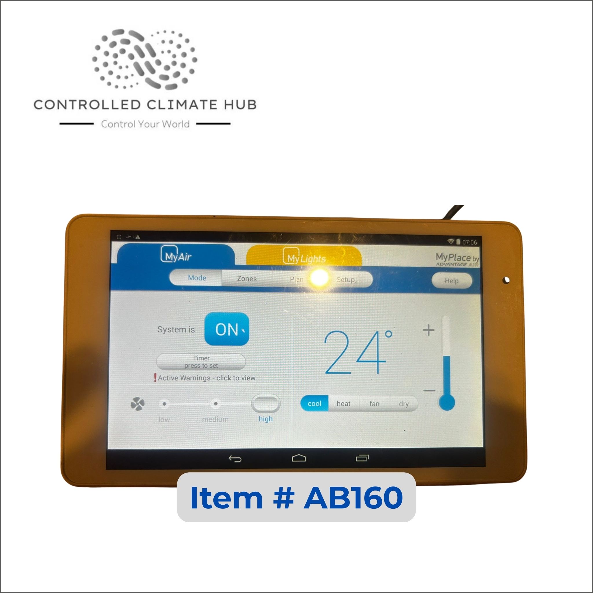 Refurbished Advantage Air MyAir Touch Screen Panel TSP6 Item# AB160