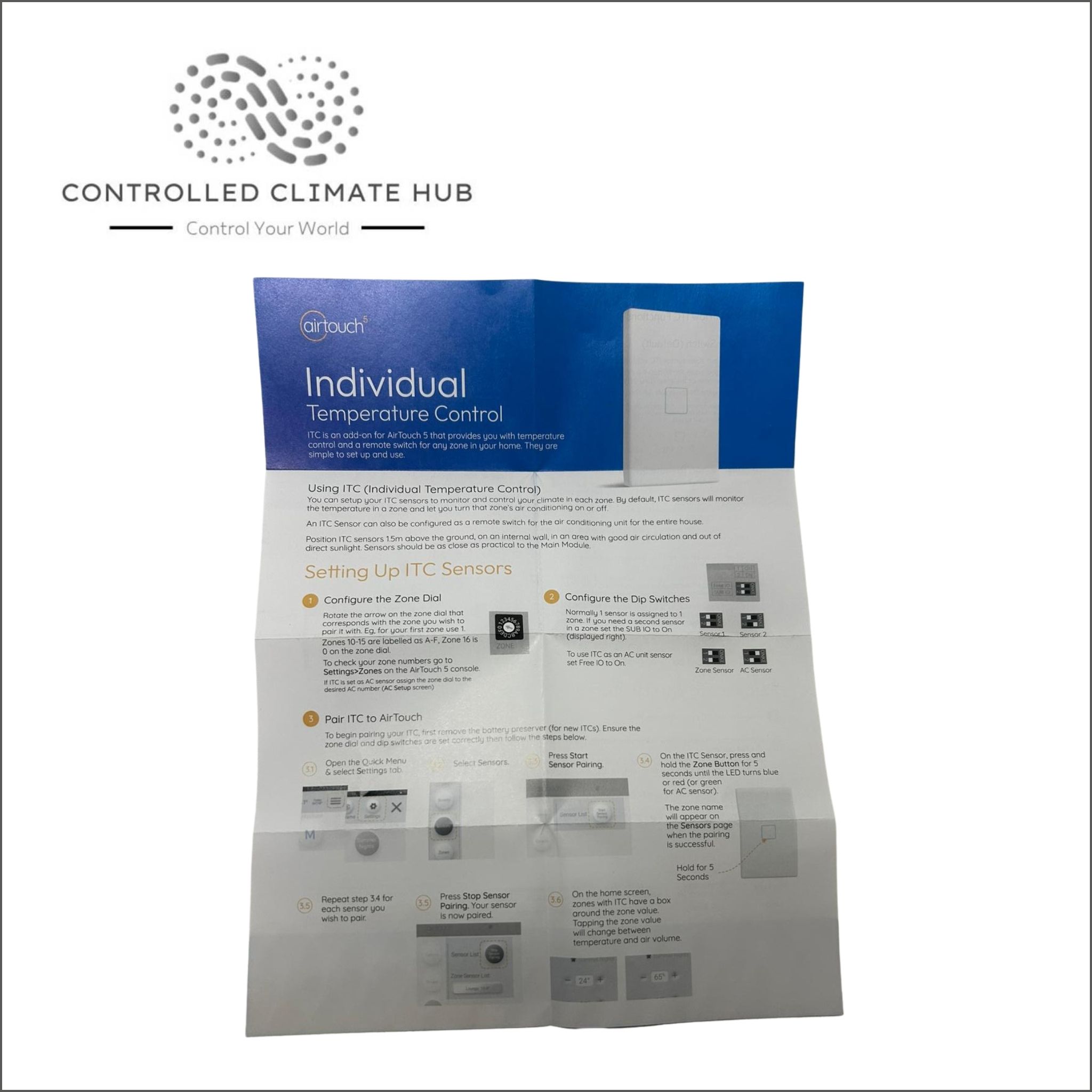 AirTouch 5 Wireless RF Wall Sensors ITC from Polyaire - Image 7