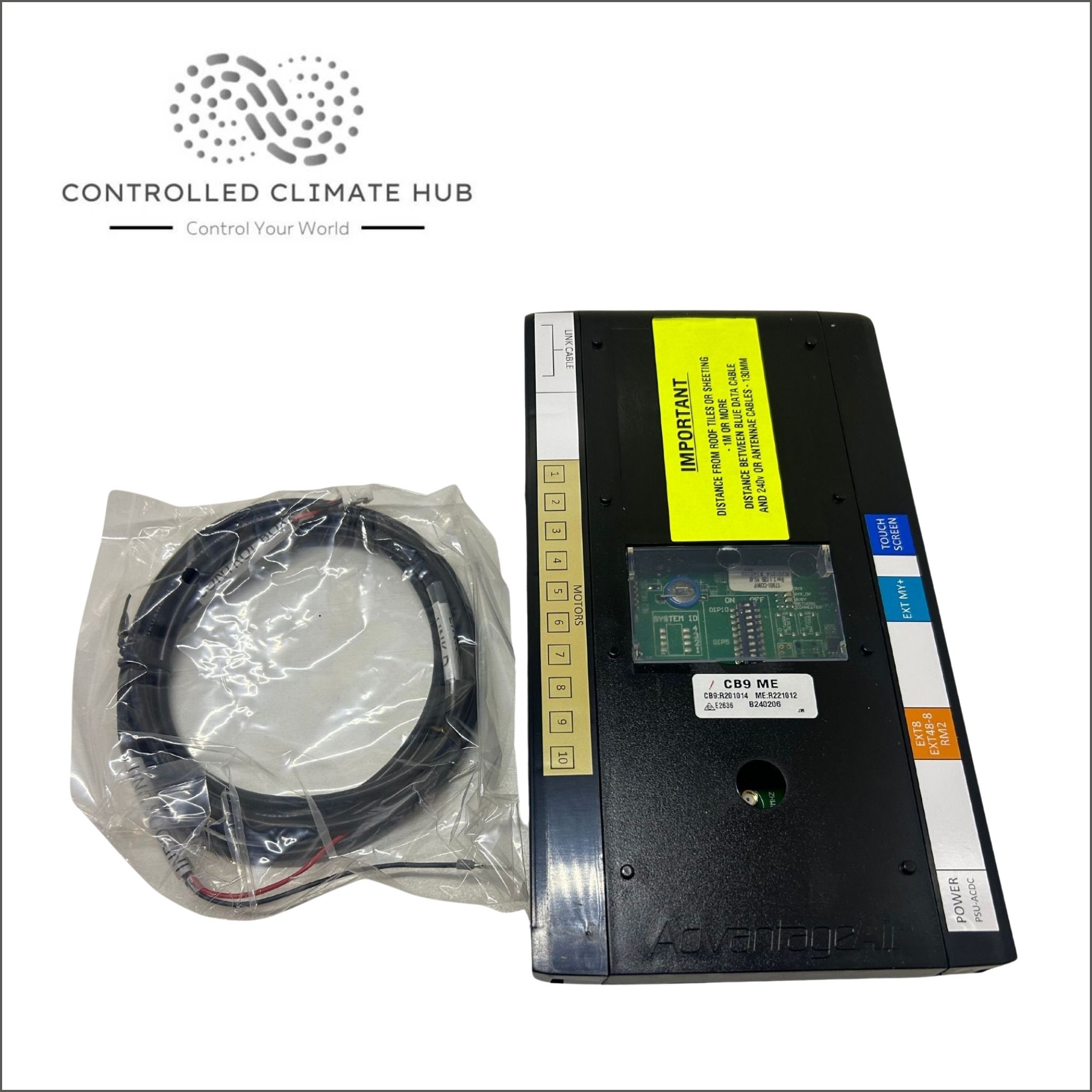 Adv Air MyAir eZone CB9 ME Control Box Push Button & Link Cable